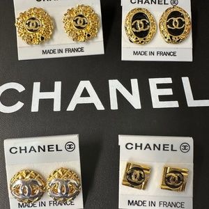 CHANEL EARRINGS LOT OF 4